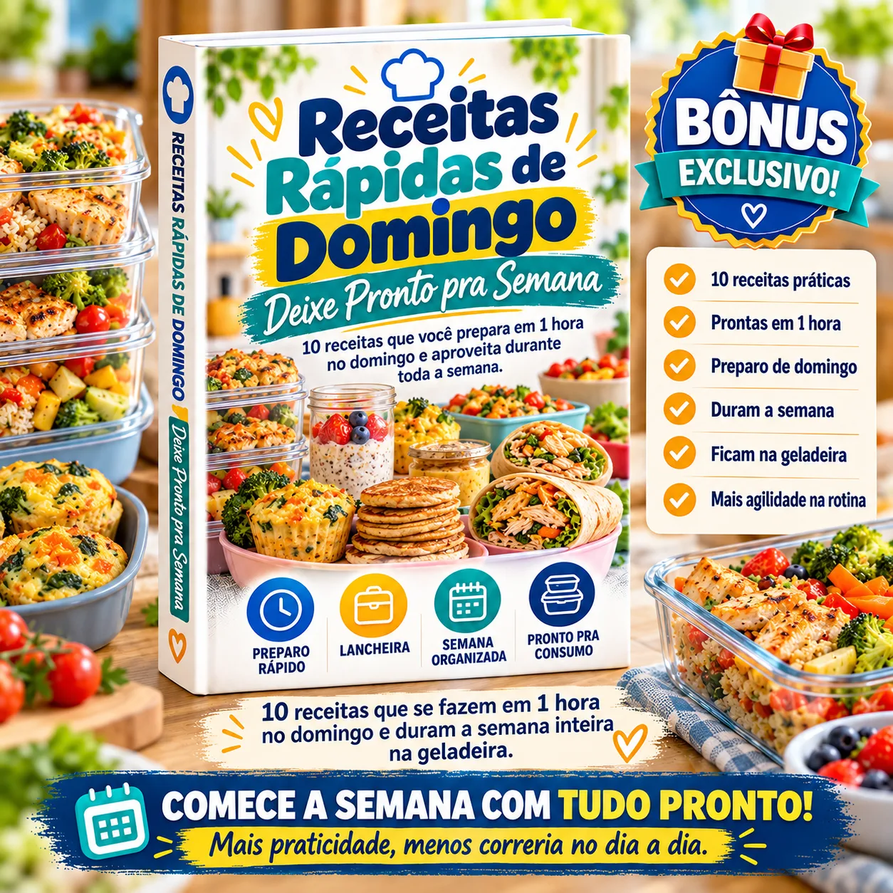 Receitas Rápidas de Domingo: Deixe Pronto pra Semana