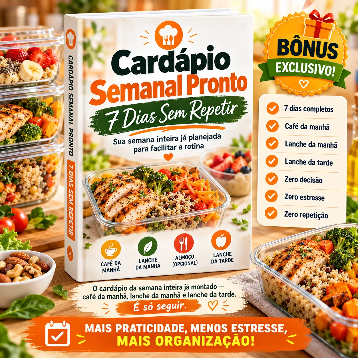 Cardápio Semanal Pronto: 7 Dias Sem Repetir